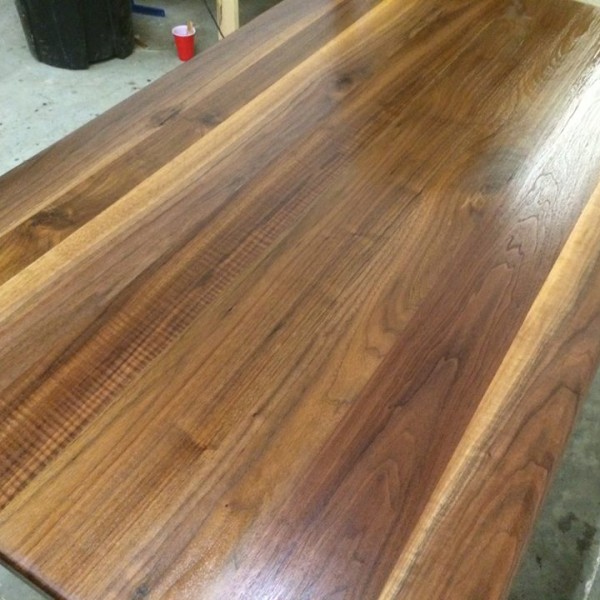 Black Walnut Wood Strip Tables Round End Accent
