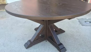 Ash Round Trestle Table
