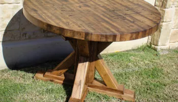 Round Expandable Boxar Trestle Table - 6